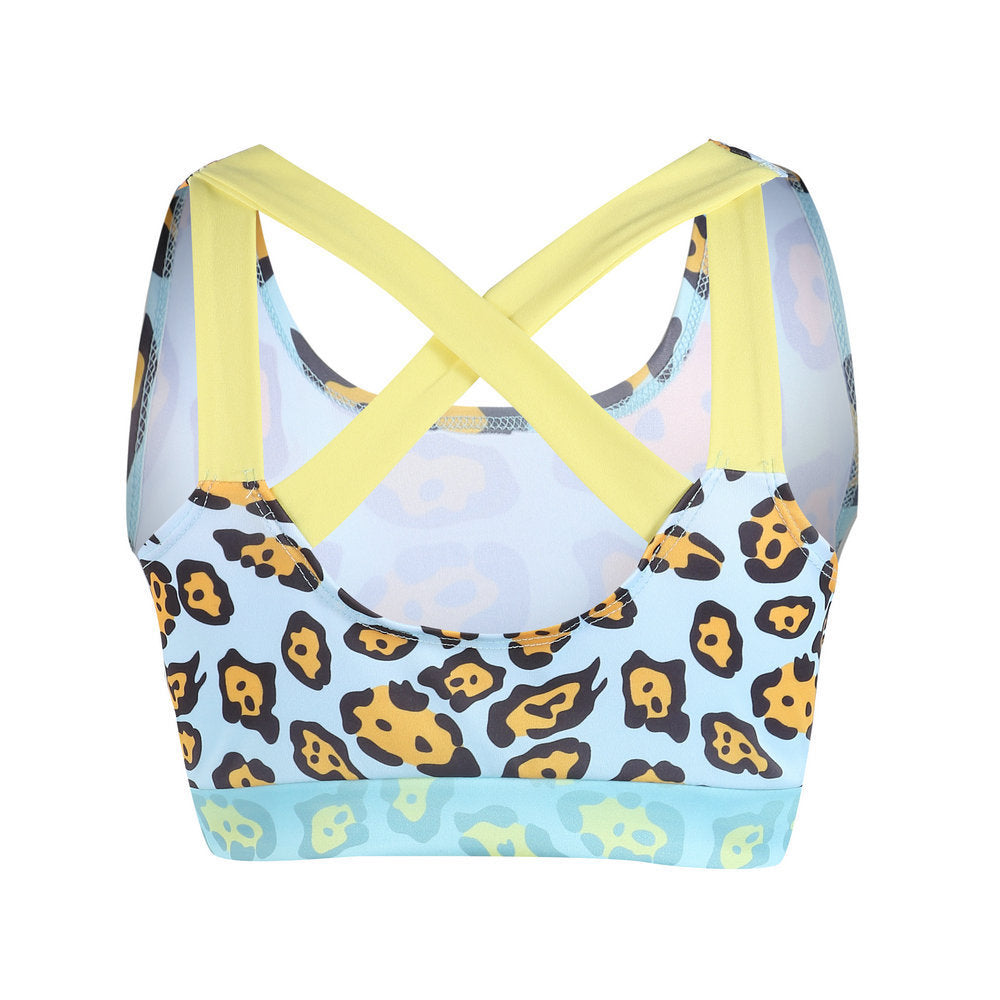 Women's European And American Leopard Print Fitness Sports Suit