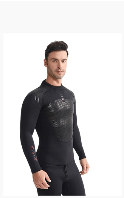 Diving suit women's long sleeved quick drying surfing suit men's long pants for cold protection