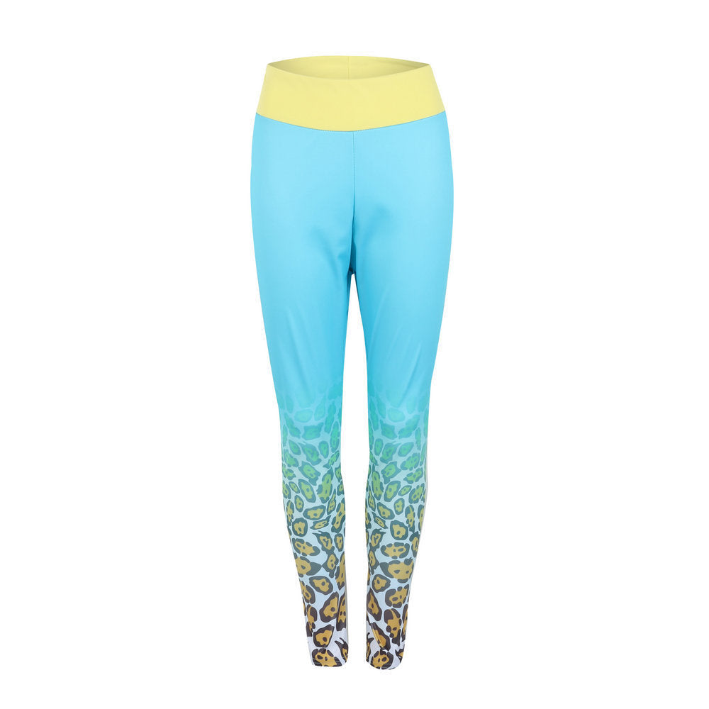 Women's European And American Leopard Print Fitness Sports Suit