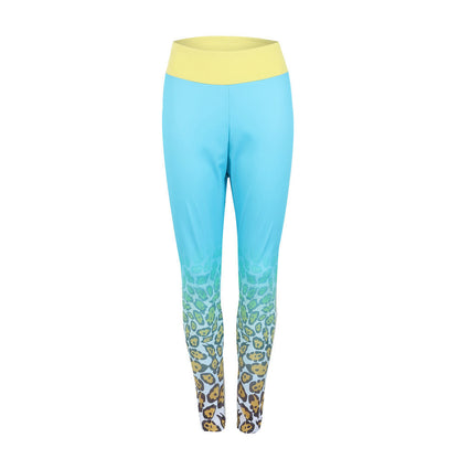 Women's European And American Leopard Print Fitness Sports Suit