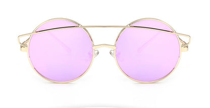 F078 impulse metal children's high quality sunglasses fashion children's sunglasses real film reflective UV400 glasses