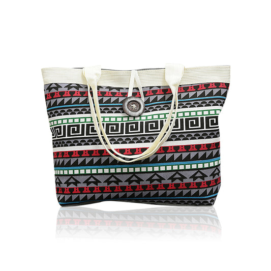 Women's National Wind Printed Canvas Tote