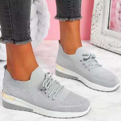 Independent Station New Mesh Lace-up Flying Shoes