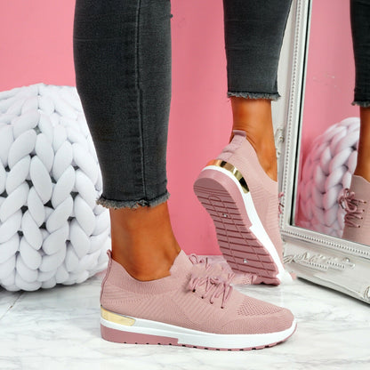 Independent Station New Mesh Lace-up Flying Shoes