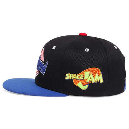 Hip hop flat brimmed hat rabbit embroidery street dance baseball cap sports basketball sun hat