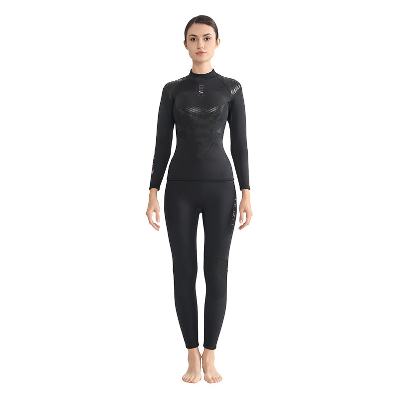 Diving suit women's long sleeved quick drying surfing suit men's long pants for cold protection
