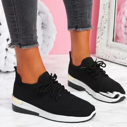 Independent Station New Mesh Lace-up Flying Shoes