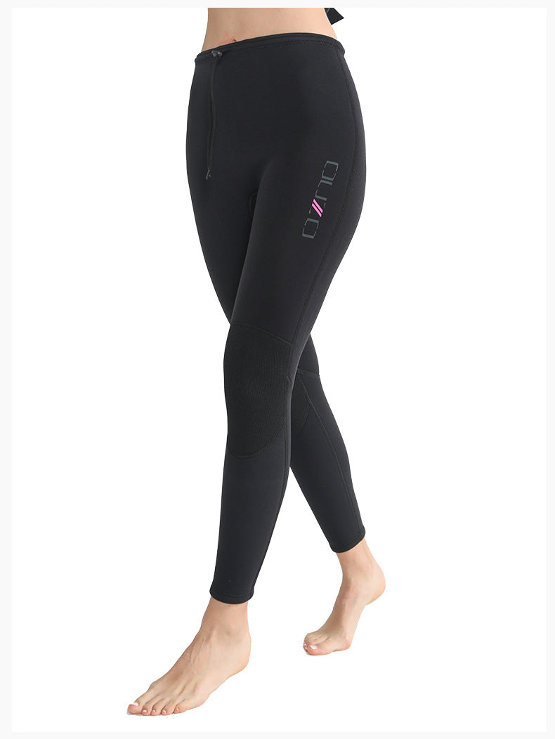 Diving suit women's long sleeved quick drying surfing suit men's long pants for cold protection