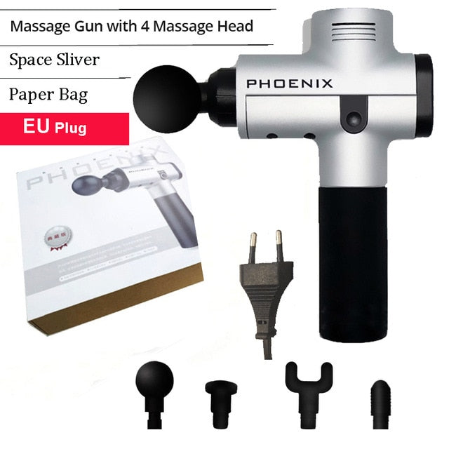 Phoenix Muscle Stimulator Massage Gun Vibrating Deep Therapy Relaxation Fascia Fitness Exercise Pain Relief Electric Massager