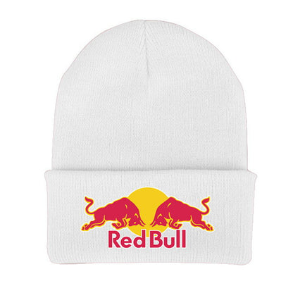 Letter yarn knitted hat men's and women's cold hat printed pullover hat ear protection pile windproof hat