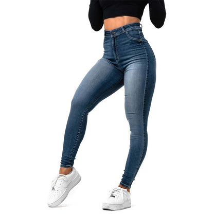 Women's jeans high waist elastic hip lift denim skinny pants women's