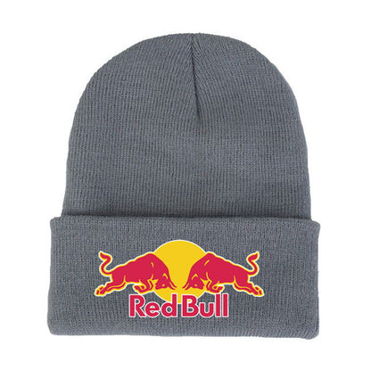 Letter yarn knitted hat men's and women's cold hat printed pullover hat ear protection pile windproof hat