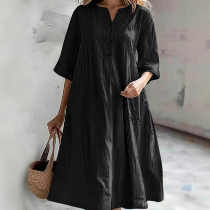 Cross Border Dress Loose Three-button Pocket Jumpsuit