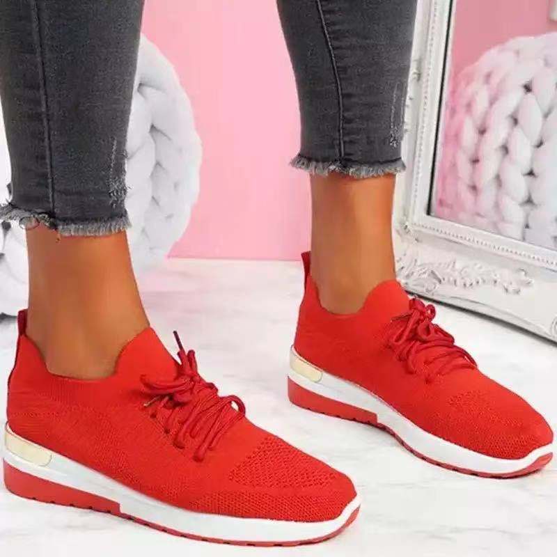 Independent Station New Mesh Lace-up Flying Shoes